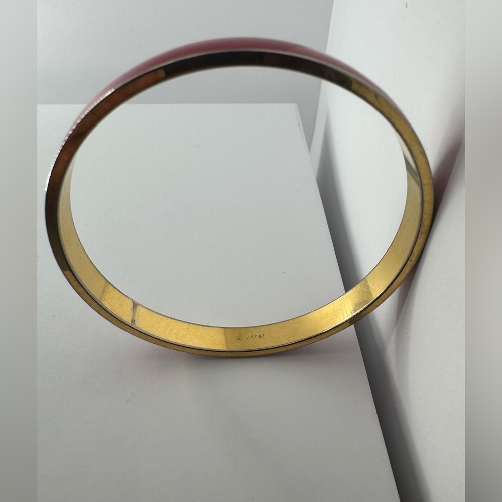 Monet Red and Gold enameled Bangle - Picture 5 of 8